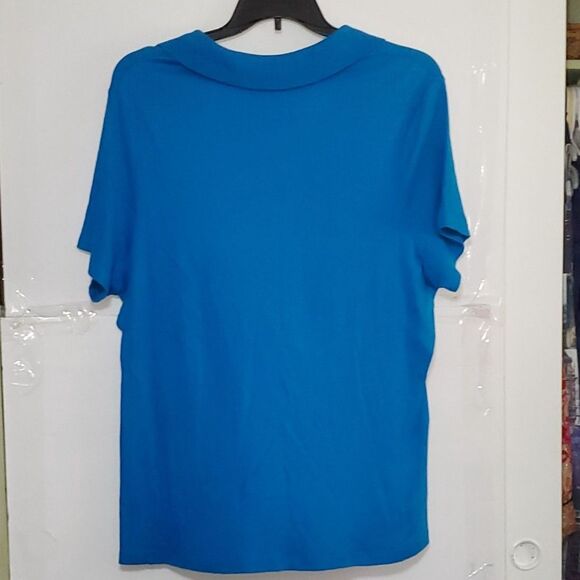 A Studio Works Women's Plus Sized Polo Shirt Blue Casual Activewear 2X - Picture 10 of 10